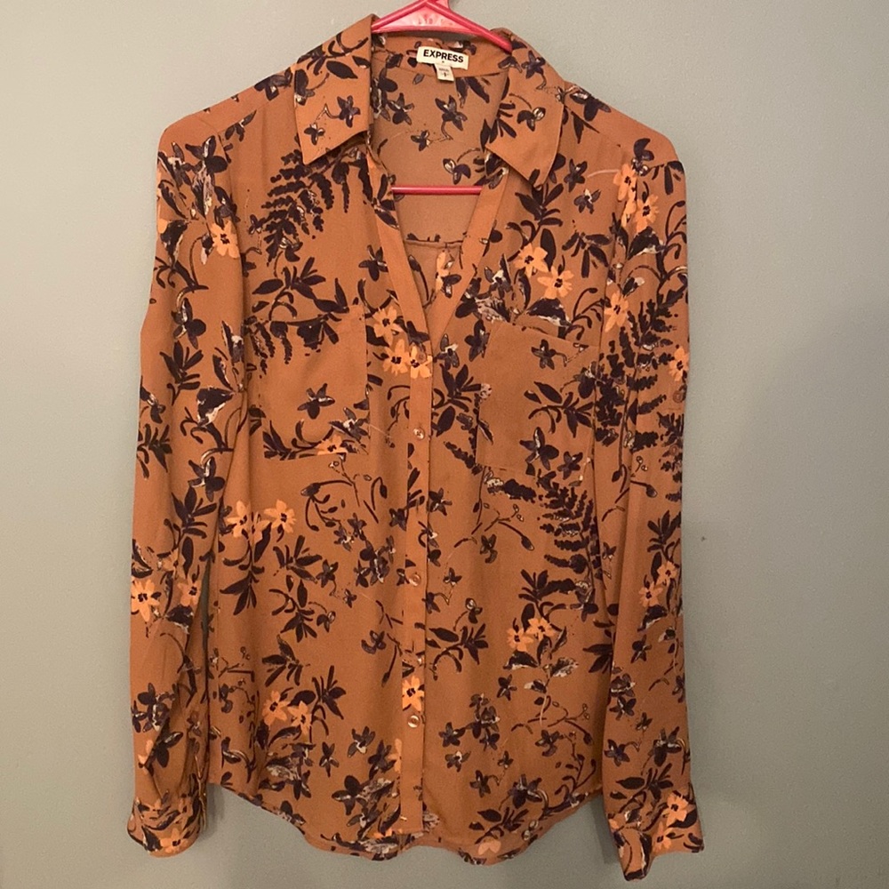 Express button up blouse sz s/p